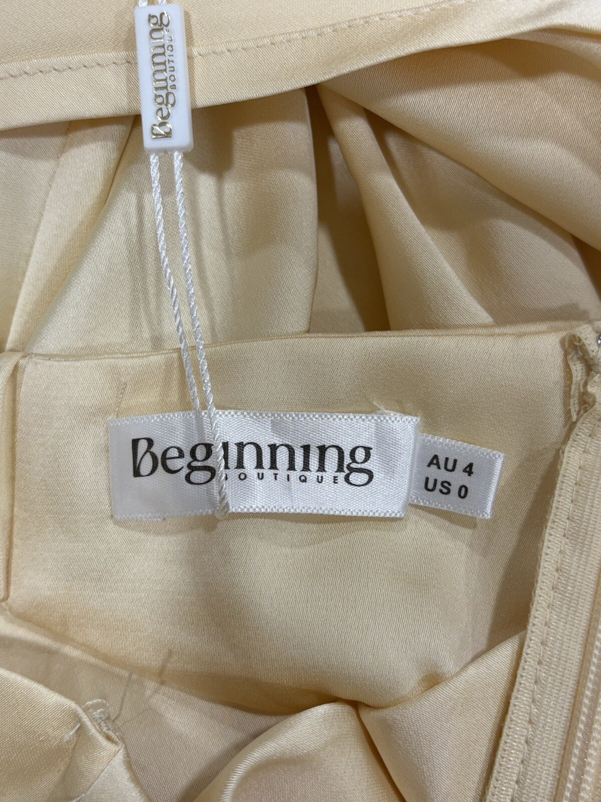 BEGINNING BOUTIQUE BUTTER YELLOW MAIAH DRESS