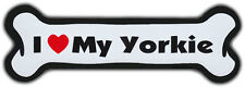 Dog Bone Shaped Magnet: I Love My Yorkie Yorkshire Terrier Dogs Cars, Trucks