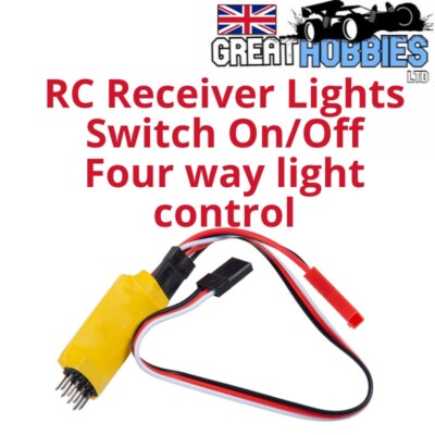 RC Receiver Lights Switch On/Off Control Electronic Switch for RC ...