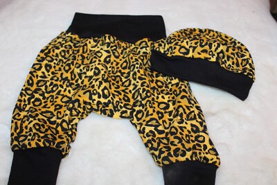 leo-Babyset-Pumphose+Mütze-Handmade-Mode für Klitzekleine-Gr65/62/68