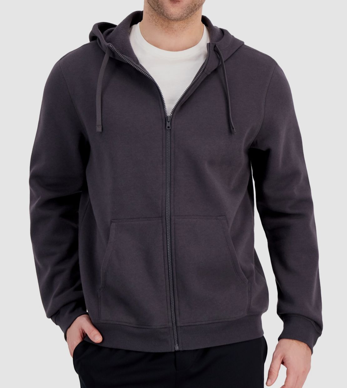 ID Ideology Mens Gray Half Zip Pullover Hoodie Sweater Size 2XL