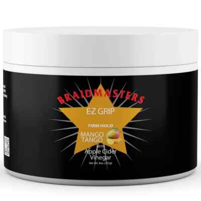 BRAIDMASTERS  E-Z Grip 8 oz Braid and Loc Firm Hold Gel - Mango- Package of 2
