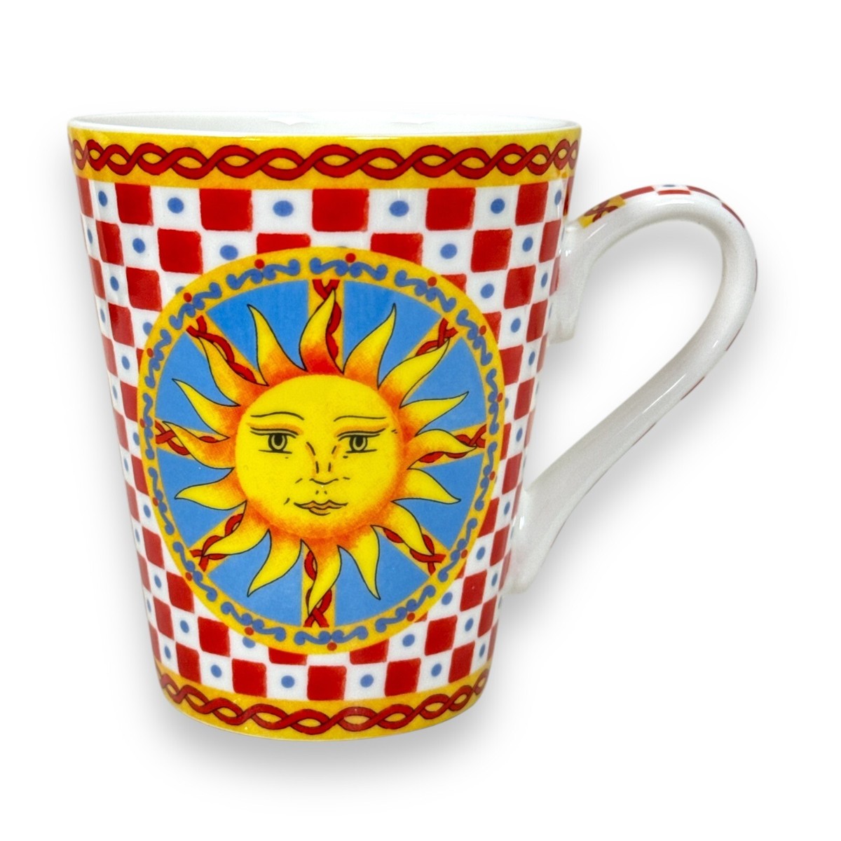 Kit 4 Tasses à Café Easy Life Sicile - Porcelaine Multicolore - Lot Complet