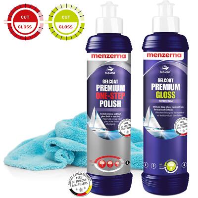 detailmate Bootspolitur ultra Glanz Set Menzerna Gelcoat Premium OneStepPolish