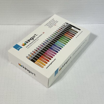 KINGART Artist Mix Media Gel Sticks Set of 24 Vibrant Colors Non
