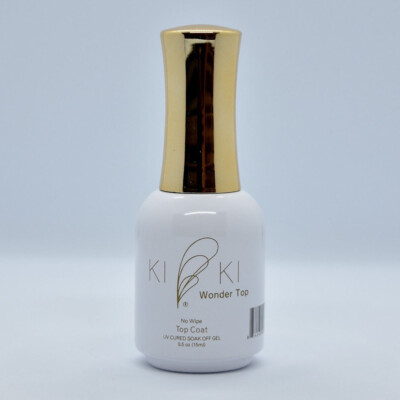 Ki ki Wonder Top Soak Off Gel UV/LED Super Shiny | Top Coat No Wipe 0.5 oz