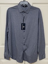 NWT Hart Schaffner Marx Size M Blue long sleeve button up shirt mens 98