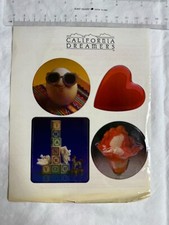 Vintage 80s Labelcraft Corporation California Dreamers Rare Cute Sticker Sheet