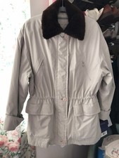 Betty Barclay Neutral Stone Beige Quilted Winter Jacket Coat Size 18