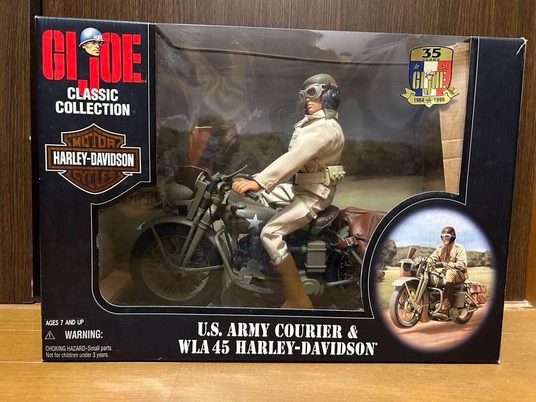 GIJOE Harley-Davidson Figure WLA45 & US Army courier Box Set