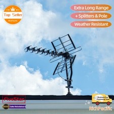 2025 Outdoor Digital Amplified HDTV Antenna 4K HD 1080P VHF UHF FM Clear
