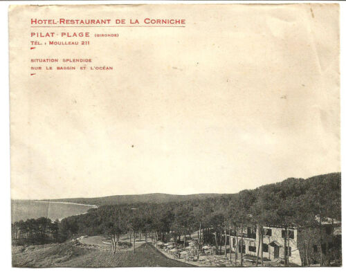Pilat-Plage (33) Rare enveloppe ancienne vierge. Hotel-Restaurant de la Corniche - Picture 1 of 1