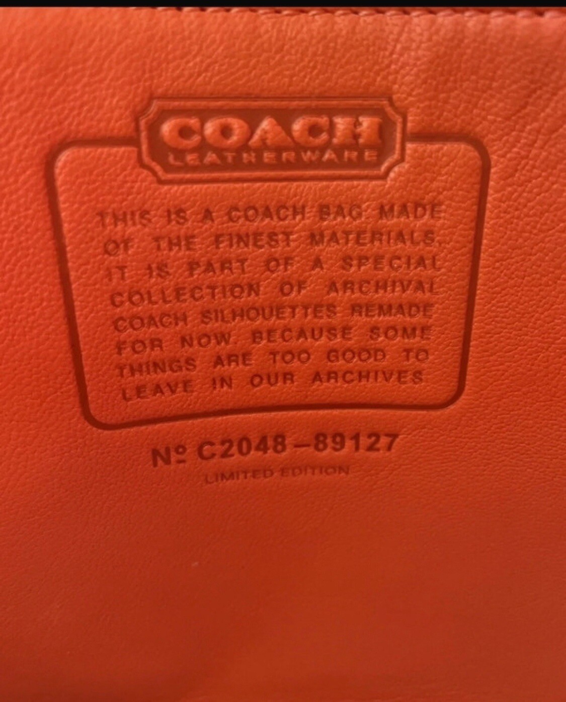 Rare Coach Originals Rambler in Mango Orange Leather 89127 Shoulder Bag Purse 🧡 image 2
