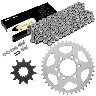 Drive Chain & Sprockets Kit for Suzuki LT-F160 Quadrunner 160 2X4 1991-2004