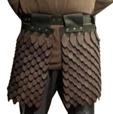 Medieval Generic Leather Scale Skirt . Fantasy tasset For Larp Costume Halloween