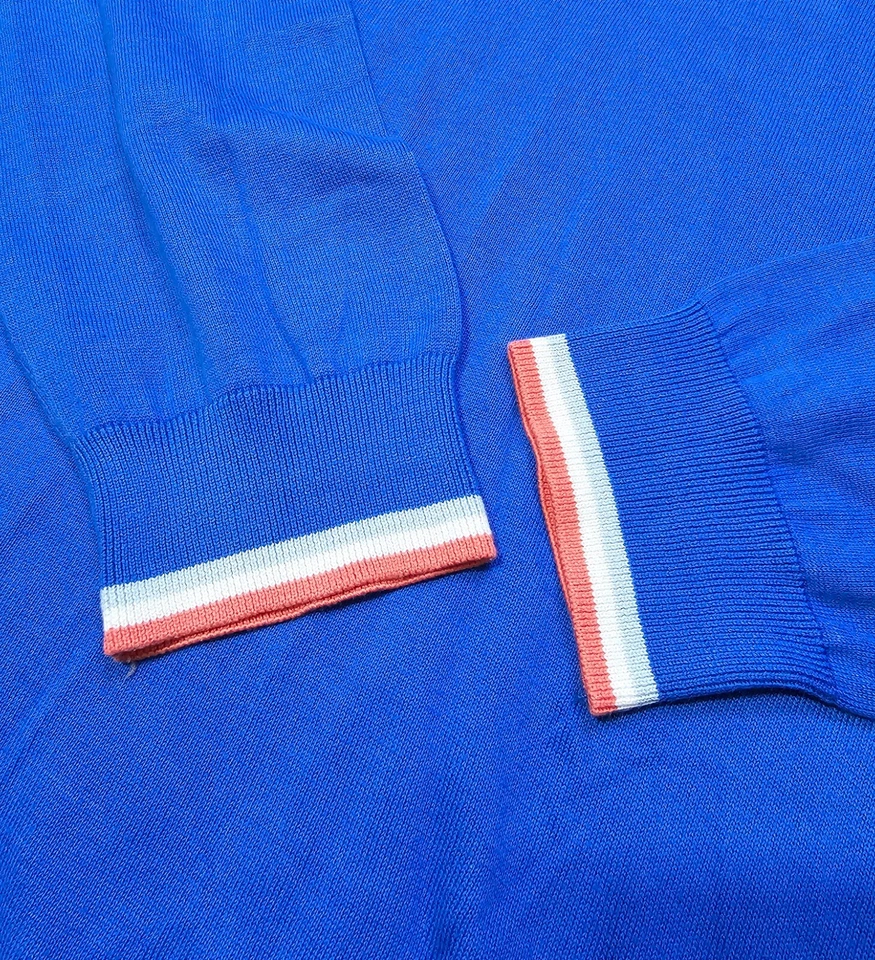 Suéter Lacoste Live Para Hombre Azul Manga Larga Sudadera Talla 7 Cuello en V 100% Algodón Foto 3 de 4