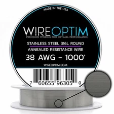 Stainless Steel 316L Wire 22 23 24 25 26 27 28 32 34 36 38 40 AWG 25' - 1000'