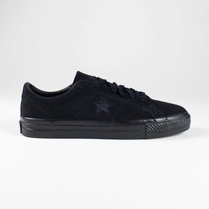 converse one star black suede trainers