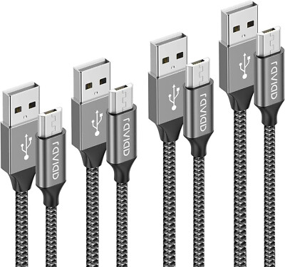 RAVIAD Micro USB Cable High Quality - 4er Pack in verschiedene Länge