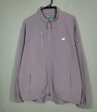 Men's L Peter Millar Masters Augusta Gray Long Sleeve Zip Windbreaker Jacket
