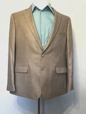 NWOT Van Heusen Slim Fit Flex Sport Coat Gray Polyester/Rayon/Linen Bl Sz 46R
