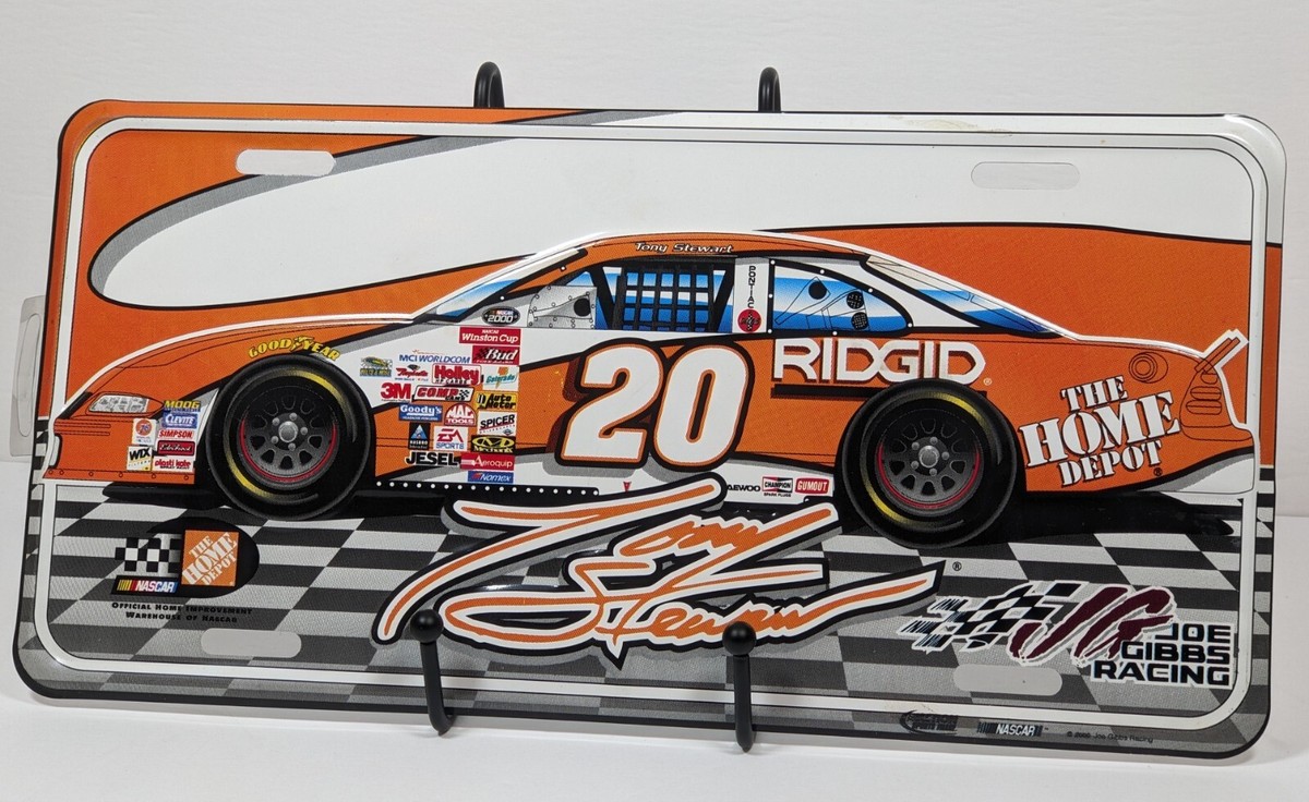 Tony Stewart Metal License Plate #20 JGR 2000 Home Depot New | eBay
