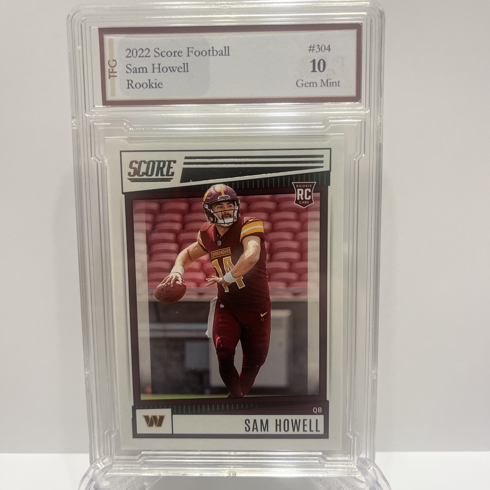 2022 Score Sam Howell RC #304 TFG GEM MINT 10