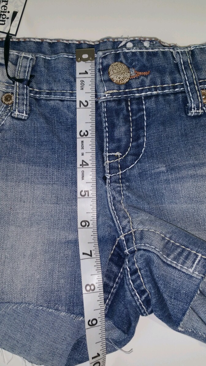 Short Jeans Bleu Vieilli Reign - Taille 3 Junior - Neuf Avec étiquettes - 70% Coton