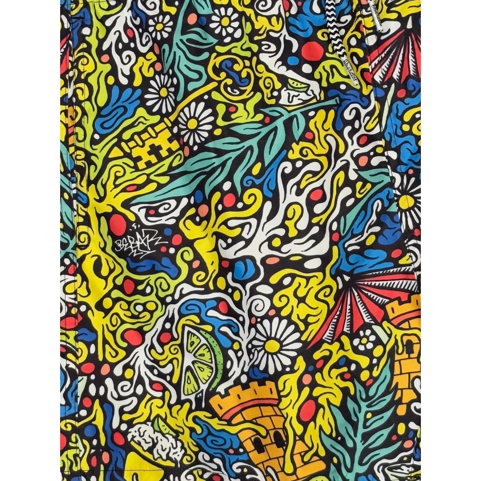 Boardies Bebar Graffiti Art Printed Swim Trunks Havana Club Men Size Small