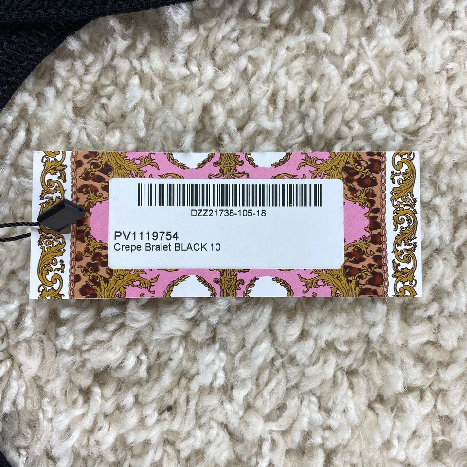 Boohoo Mujer Talla 6 (M) Crepé Bralette Negro Sin Acolchado Inalámbrico Pullover Foto 4 de 4