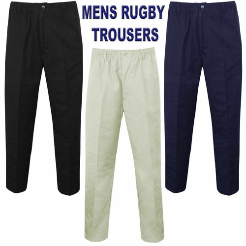 MENS RUGBY TROUSERS FULL ELASTICATED 