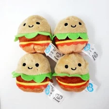 Cutie Beans Fiesta Foodies Hamburger Mini Plush - Lot of 4 Loose with No Case