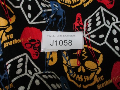 VINTAGE Johnny Blaze Sweater Large Black Colorful Full Zip