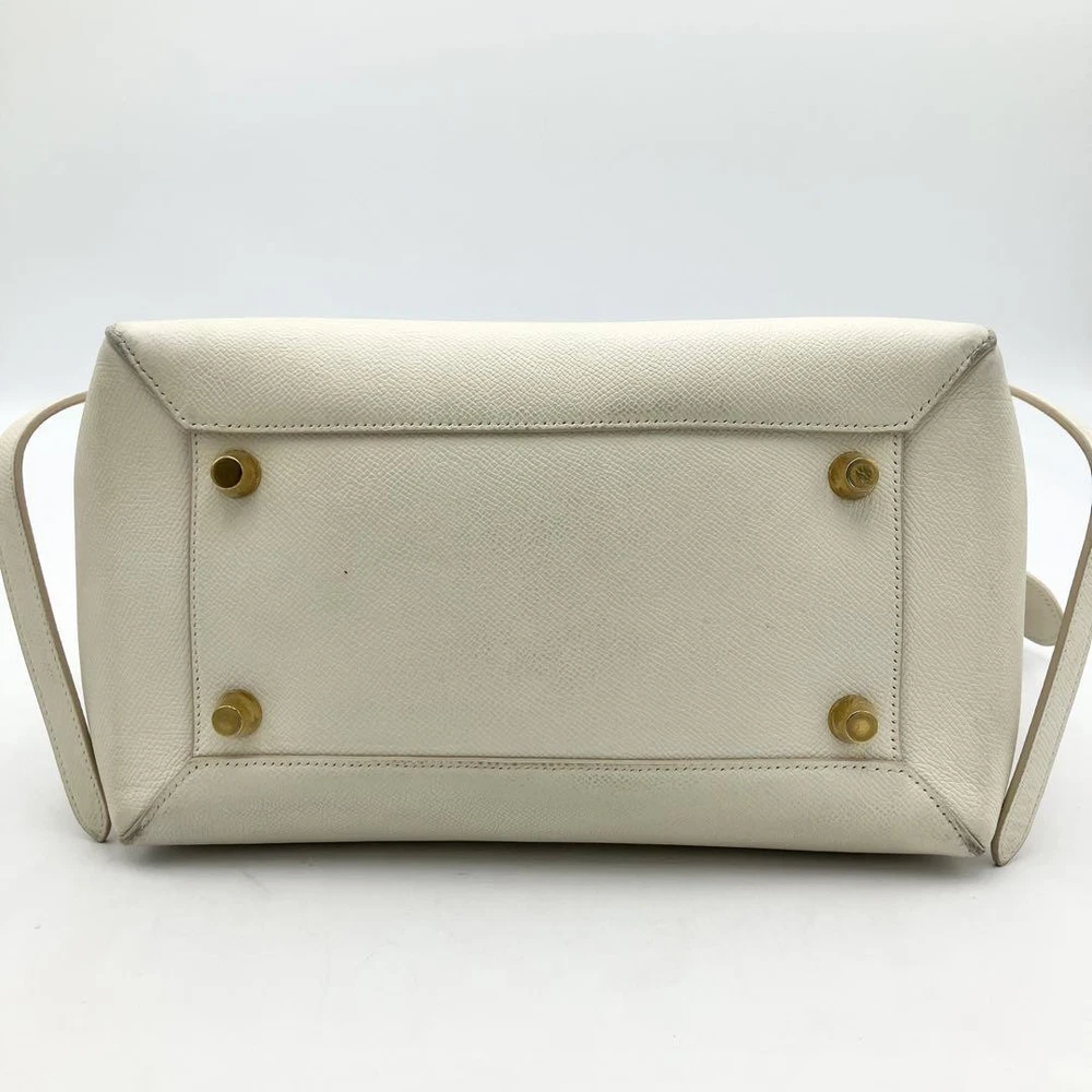 CELINE  Belt Bag White Leather Used Excellent Condition