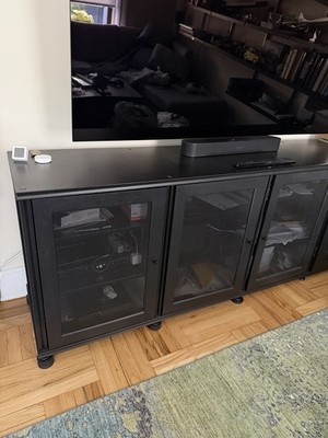 Salamander Designs Synergy 347 TV Stand Console - Black With Black