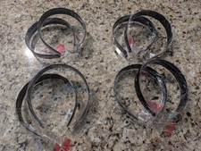 Women's 8pcs Black 1 inch Plastic Headbands