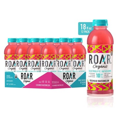 ROAR Complete Hydration Organic - Electrolyte 18 Fl Oz (Pack of 12), Plain