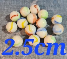 30 BIGLIONI BIGLIE DI VETRO da 2.5cm veramente BELLISSIME RARE Anni 70-80-90