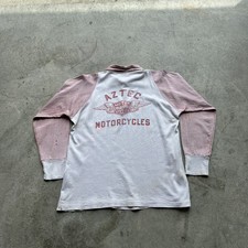 1950s VINTAGE HARLEY DAVIDSON CHAMPION SPORTSWEAR MOTORCYCLE JERSEY SIZE MEDIUM