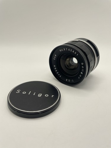 Soligor F2.8 28mm Kamera Objektiv – Schraubmontage – funktioniert aber dunstig Soligor F2.8 28mm Kamera Objektiv – Schraubmontage – funktioniert aber dunstig