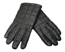 Hima Black Leather Gloves Cashmere Lining Sz 10” Unisex