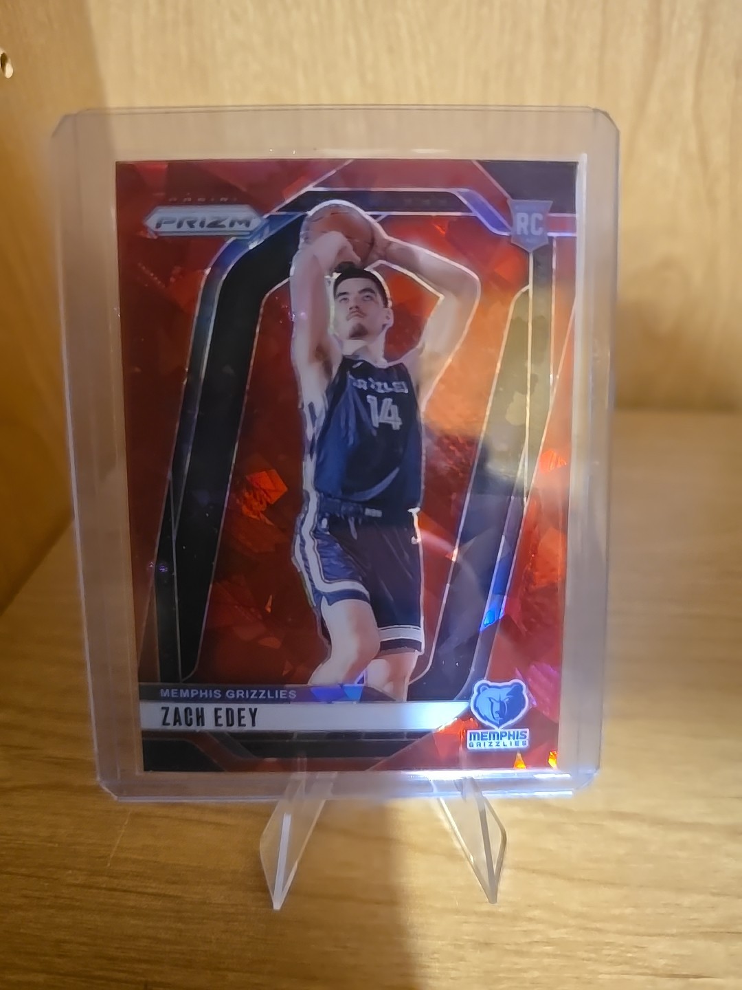 2024-25 Panini Prizm - Zach Edey #249 Red Ice Prizm (RC)