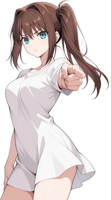 Aoko Aozaki Pointing Vinyl Car Decal Sticker 7'' Weatherproof