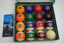 Rare 2 1/4 Pool Billiards Ball Set with Black Circle and Red 8