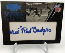 MORRIS "RED" BADGRO CUT AUTO 2010 GRIDIRON CUTS RARE/18 Signed Card NY GIANTS