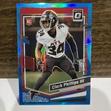 2023 Donruss Optic #8 CLARK PHILLIPS III Rookie RC Aqua Holo Prizm #’d /299