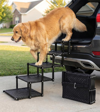 Dog Stairs for Car - Foldable Dog Steps for Large Dogs with Non-Slip Surface