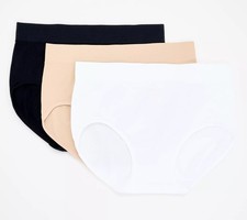 Breezies 3 Pack Air Effects Breathable Brief Panties Sunbeige 1X New