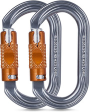 Heavy Duty Steel Carabiner Clips -Auto Locking Climbing Carabiner, Industrial St