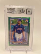 Brice Matthews 2024 Bowman Chrome Prospects Mega Green Mojo AUTO #30 /99 BAS 10